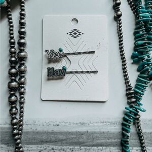 YEEHAW Hair Bobby Pins| NEW/NWT!!🩶🩶🤠🤠